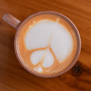 Hot vanilla Oat Latte sweetened with agave.  at CafeCafeMobilecoffee in Los Angeles