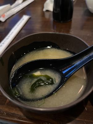 Miso Soup - good flavor but basically just broth at Umi Sushi in Green Bay