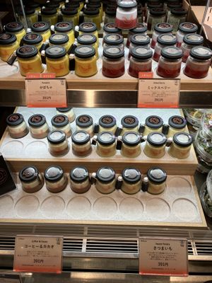 Vegan puddings  at Peace Cafe - Shibuya Tokyu Food Show in Tokyo