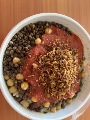 Ready to mix it in and eat!   at El Tahrir in Cairo