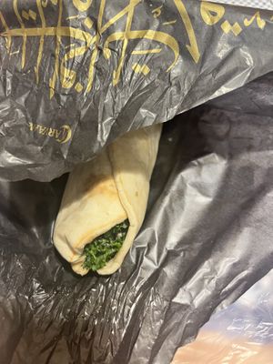 Falafel wrap  at CARVAAN Delicatessen & Beer stop in Tokyo