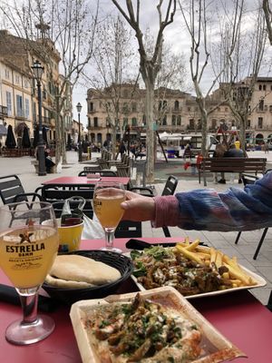 Good views great food  at El Hummus in Mallorca