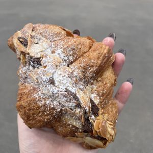 Choc almond croissant   at Dissapore Green Lab in Dunsborough