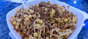 Koshari with the tomato sauce mixed in. at Abu Tarek in Cairo