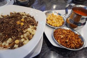 Amazingly delicious Koshary, for such an affordable and cheap price. Also the ambience is quite good. A good way to see the local life. at Abu Tarek in Cairo