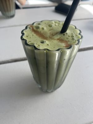 iced matcha oat latte  at Kinsfolk in Rockhampton