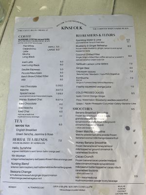 drinks  at Kinsfolk in Rockhampton