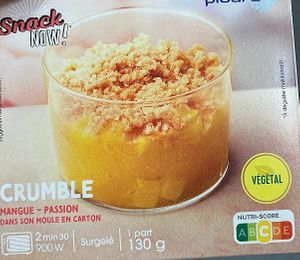Vegan mango & passionfruit crumble at Picard in Paris