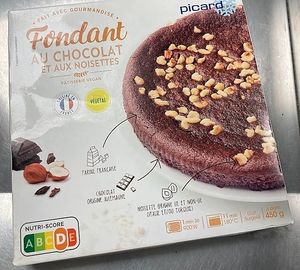 Vegan chocolate fondant at Picard in Paris