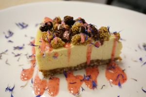 Cheese cake (Vegan). at The Beginnings - Skolas in Riga