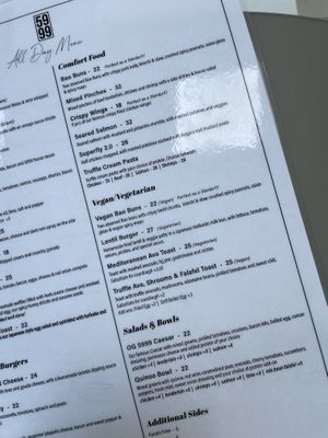 Vegan options  at Kafe 5999 in Willemstad