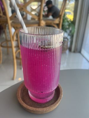 Dragonfruit lemonade  at Kafe 5999 in Willemstad