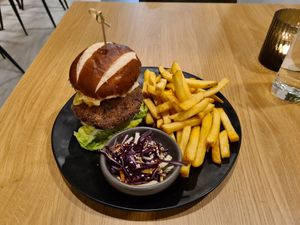 Vegan burger. at Mangosteen in Portsmouth