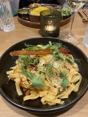 Mushroom tagliatelle   at Mangosteen in Portsmouth