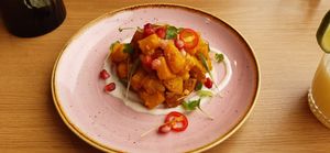 Aloo chat at Mangosteen in Portsmouth
