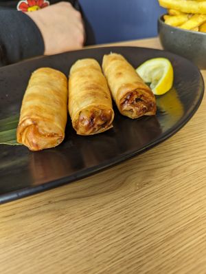 Krab spring rolls at Mangosteen in Portsmouth