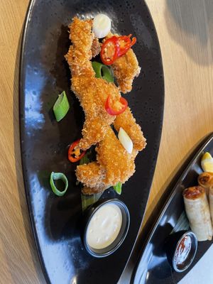 Crispy chile mushrooms.   at Mangosteen in Portsmouth