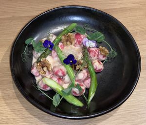 Beetroot Gnocchii  at Mangosteen in Portsmouth