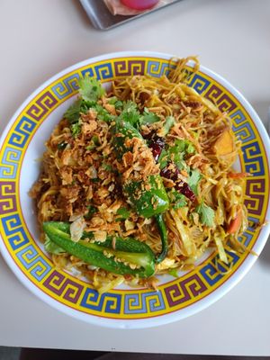 Singapore noodles with fried tofu at Tin Drum Asian Kitchen in Decatur