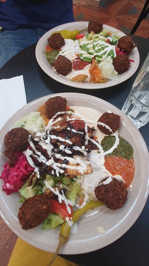 Cauliflower and avocado bowls
 at Elli's Falafel in Stockholm