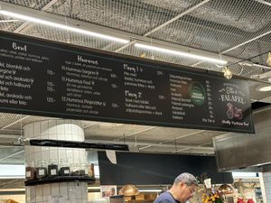 Menü  at Elli's Falafel in Stockholm