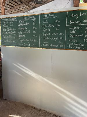 Drink Menu  at Pait Tine Taung in Koh Phangan