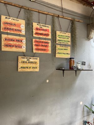 Food menu  at Pait Tine Taung in Koh Phangan