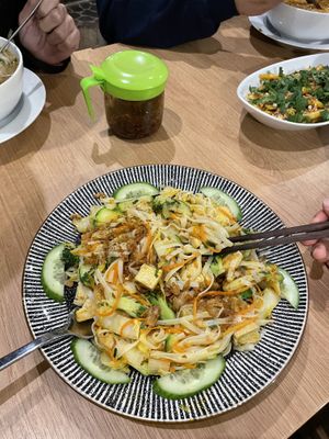 Okay Phở chay (vegan phở with tofu); and very tasty mango salad   at Sen in Budapest