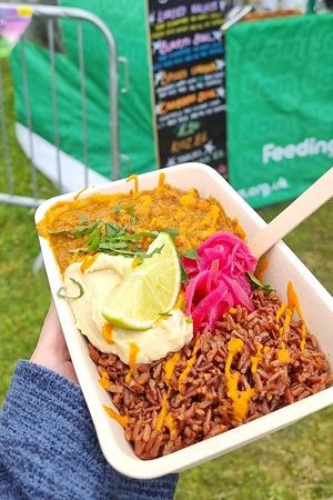 Spiced channa soul bowl at Yom in Knebworth