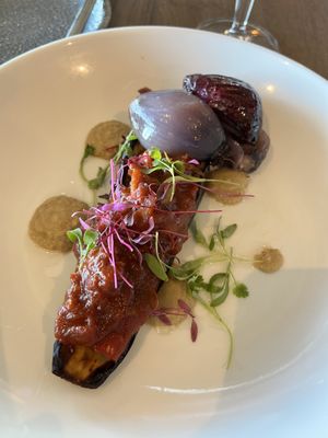 Roasted aubergine   at Castello Italia in Carrickfergus