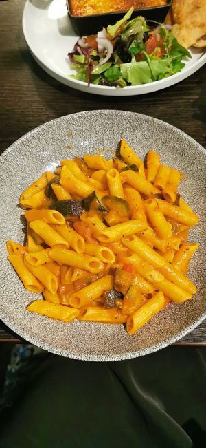 Absolutely delicious vegan penne arrabbiata  just disappointed they dont serve a vegan dessert at Castello Italia in Carrickfergus