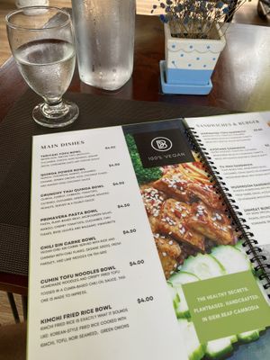 Vegan menu  at HeyBong - The Healthy Secrets  in Siem Reap