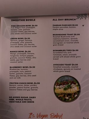 Menu page  at HeyBong - The Healthy Secrets  in Siem Reap