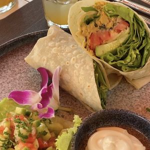 Tuna wrap made with chickpeas  at HeyBong - The Healthy Secrets  in Siem Reap