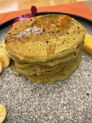 Pandan pancakes   at HeyBong - The Healthy Secrets  in Siem Reap