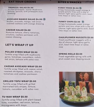 Menu 4 of 7 - Salads, wraps and snacks  at HeyBong - The Healthy Secrets  in Siem Reap