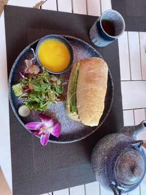 Tofu sandwich with herbal tea   at HeyBong - The Healthy Secrets  in Siem Reap