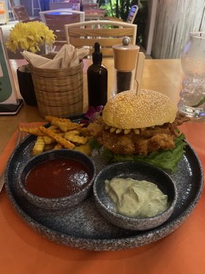 Tropical chicken burger  at HeyBong - The Healthy Secrets  in Siem Reap