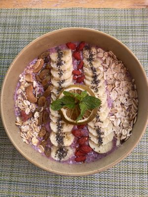 Blueberry smoothie bowl  at HeyBong - The Healthy Secrets  in Siem Reap