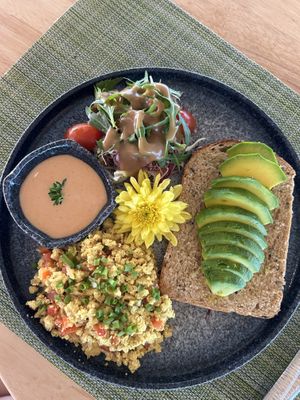 Scrambled tofu with avocado toast😍  at HeyBong - The Healthy Secrets  in Siem Reap