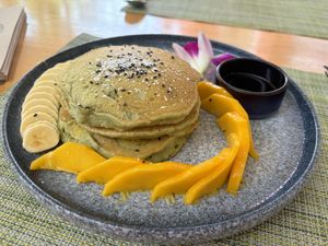 Pandan pancakes  at HeyBong - The Healthy Secrets  in Siem Reap