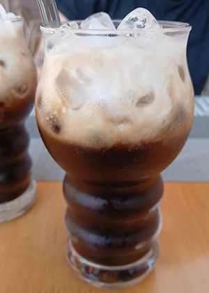 Iced (instant?) coffee with oat milk at HeyBong - The Healthy Secrets  in Siem Reap