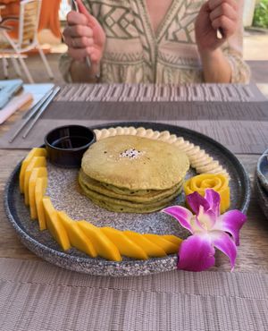 Pandan pancakes   at HeyBong - The Healthy Secrets  in Siem Reap