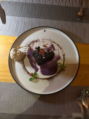 Half Eaten Chocolate Cake and Ice Cream.  Delicious   at HeyBong - The Healthy Secrets  in Siem Reap