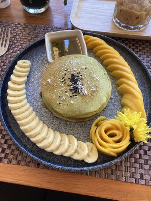 Pandan pancakes   at HeyBong - The Healthy Secrets  in Siem Reap