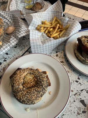 vegan bagels  at Bross Bagels - St James in Edinburgh