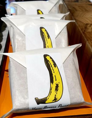 Banana Pound great logo at Flour Artisan Bakery in Seoul