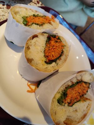 Vegan sandwich at Flour Artisan Bakery in Seoul