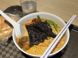 Laksa noodles  at Lian Xin - 莲芯膳坊 in Central Singapore