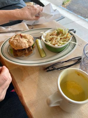 Our friend got the tofu sandwhich and slaw which she liked at Tandem Bakery & Cafe in Missoula